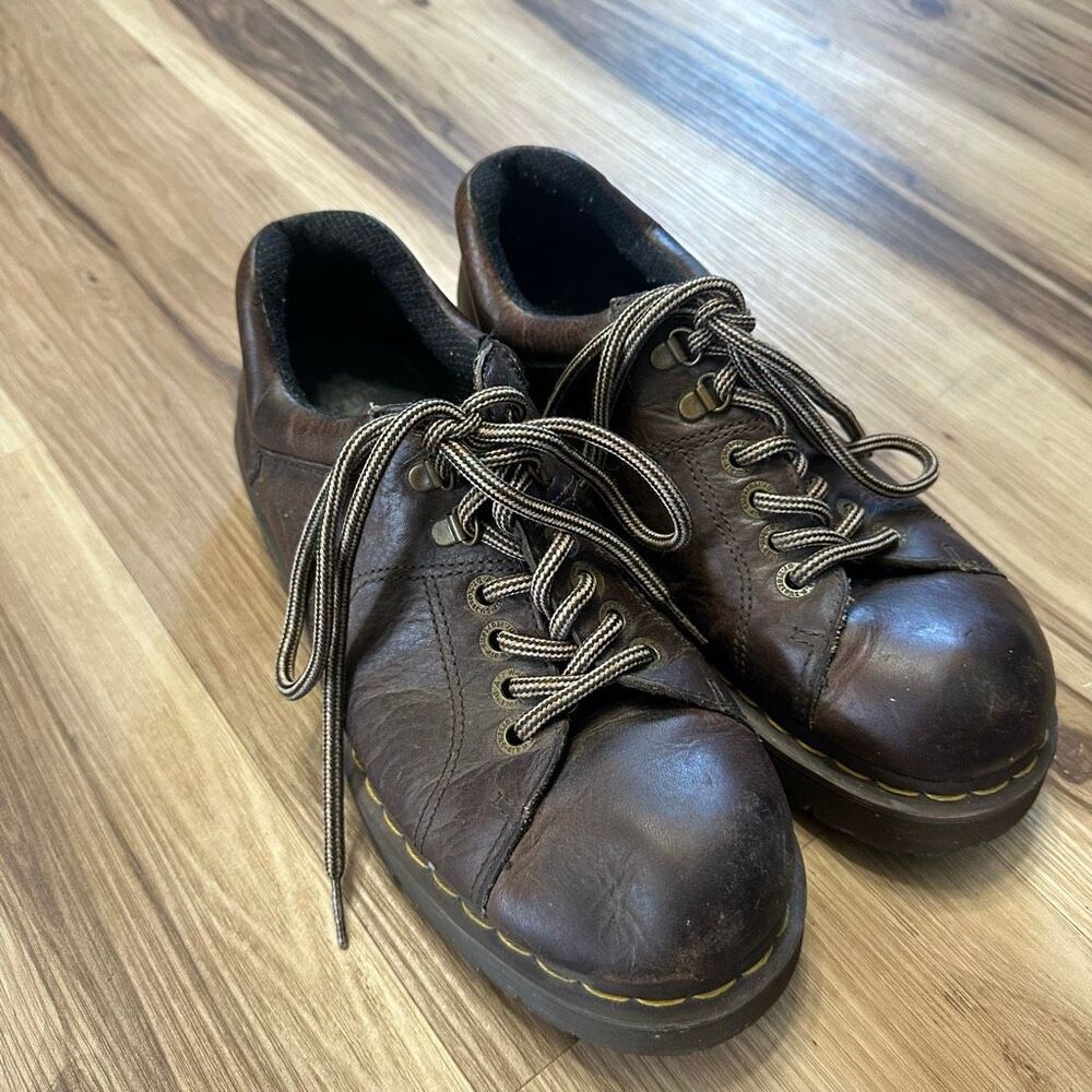 Dr. Martens lug sole brown lace up whimsigoth grunge shoes